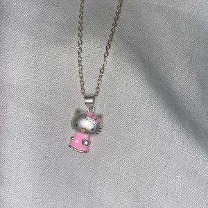 silver hello kitty necklace